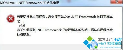 win7ϵͳʾMOM.exe-.net FrameworkʼĽ